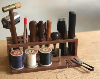 Mini Tools shelf,Multiple styles, can be spliced and combined,Tools Holder,Leathercrafts Beech Tools Holder,Wooden Leather Tool Storage Rack