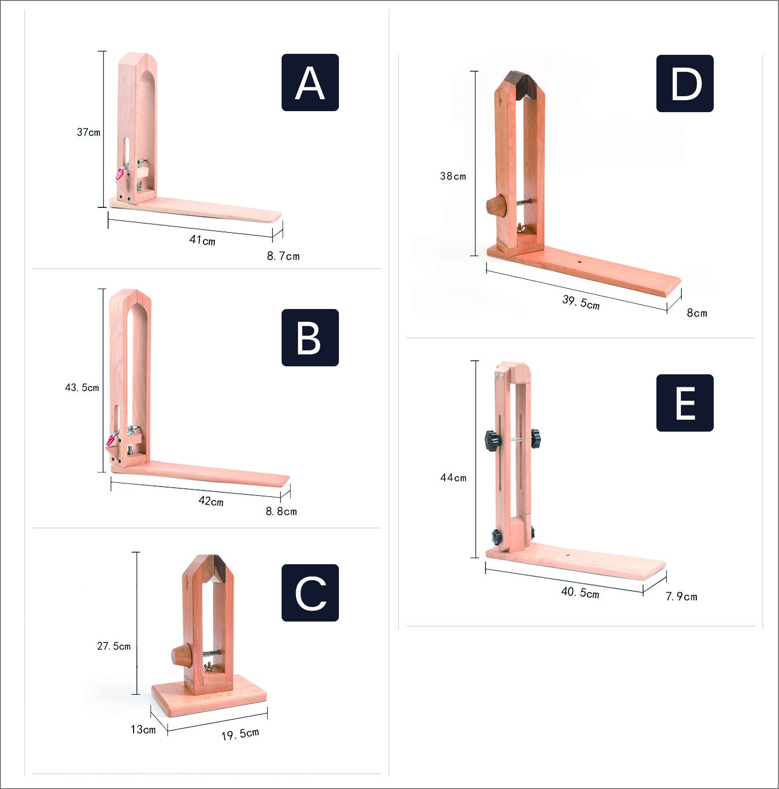 Pince De Maintien En Hêtre Pour Travail Du Cuir - Clip De Table Avec élastique Acier, Réglable, Idéal Pour Laçage, Couture, Bricolage