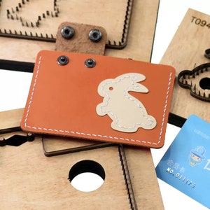 Set di stampi per fustelle in pelle per borse di carta di coniglio fatte a mano, punzone per fustelle in pelle personalizzate per borse di animali, strumento Kraft per artigianato in pelle