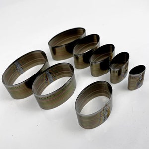 Matrice de découpe ovale en acier pour cuir, moule de découpe avec poinçon en cuir conçu sur mesure, outil kraft d'artisanat en cuir en acier