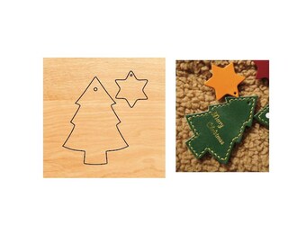 クリスマスツリーペンダント、レザークラフトツール、レザーパンチ