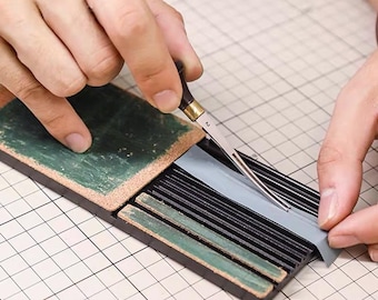 Afilador de cuchillas multifuncional, afilador de palas anchas, tabla de afilar herramientas de cuero hecha a mano, afilador de filos