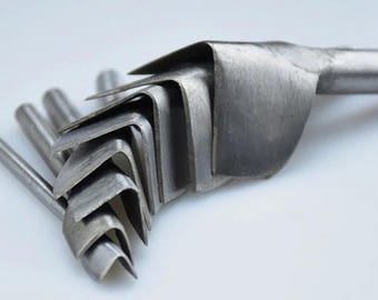 Multiple Sizes DIY Leather  Cutter,V Shape Corner Punch Leather Tool,Leather V Craft Punch Tool