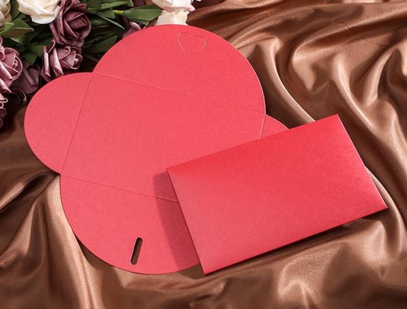 Heart Kraft Envelopes Set,Personalized Printing Envelopes With Love Heart Closure,Blank Cards,Mini Coin Envelopes,Gift Card Envelopes, image 15