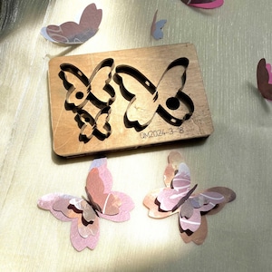 Moule découpé avec découpe en cuir papillon, ensemble de découpes sizzix papillon bricolage de taille personnalisée, outils d'art en papier