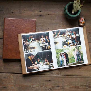 Leren zakalbum, aangepaste gravure omslag fotoalbum, plakboekalbum, vintage collectiealbum, geheugenalbum, 120 vellen 6-inch foto invoegen