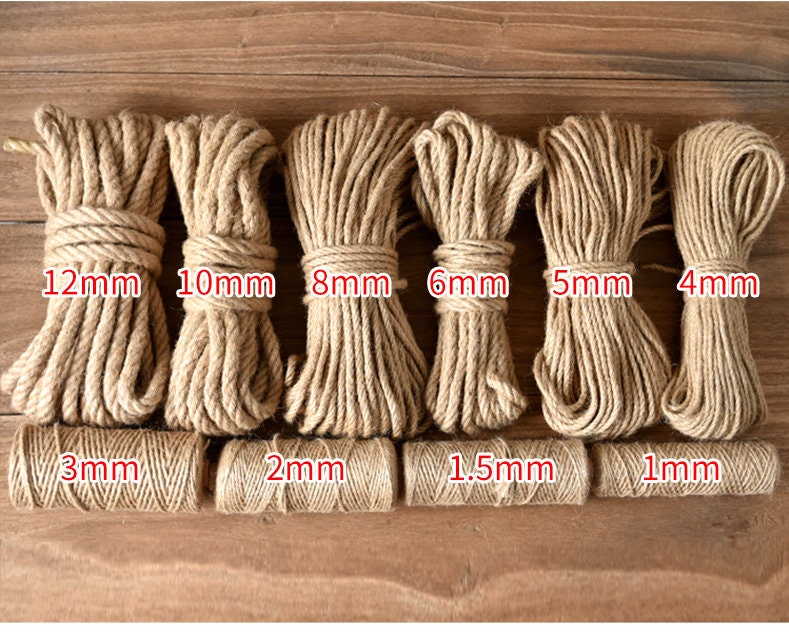  Natural Jute Twine 4Pcs（1312 Foot）,Craft Twine String Twine  Industrial Packing Materials Packing String for Gifts,DIY Crafts,  Decoration, Bundling, Gardening and Recycling (1) : Tools & Home Improvement
