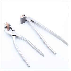 Alicates para doblar cuero de forma plana, fijos, aplanados, de codo y de punta fina para hacer zapatos, bolsos y billeteras, herramientas para trabajar el cuero de manera casera