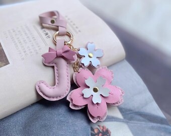 Cherry Blossom Leather Punch Die Cut, Sakura Keychain Leather