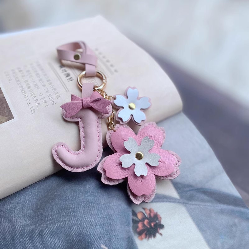 Cherry Blossom Leather Punch Die Cut, Sakura Keychain Leather