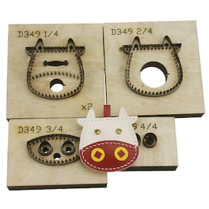 Cowhead Bag Pendant Leather Punch Die Set,Keychain Leather Cutting Die Cut Mold,Leather Crafts Kraft Tool