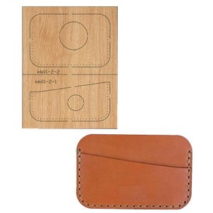Molde troquelado para bolsa de tarjetas de cuero, juego de troqueles para hacer tú mismo, juego de herramientas para manualidades de cuero, regalo hecho a mano, funda protectora para tarjetas.