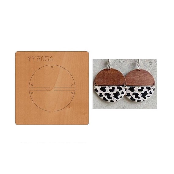 Half Circle Splicing Earrings Custom Size Leather Punch Die Cut
