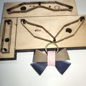 Moule découpé avec poinçon en cuir avec noeud papillon, outil kraft pour créations artisanales en papier avec noeud, découpe Sizzix, matrice de découpe en cuir en forme de noeud, outil pour travaux manuels en cuir kraft