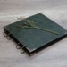 Ready to ship Custom engraving cover Dark green Photo Album With Blank Kraft,Vintage Collection Scrapbook Album,Wedding Guest Book