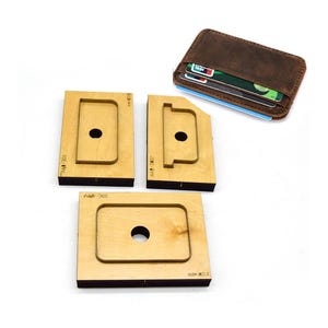Paquete de tarjetas Leather Simplicity, molde troquelado para cortar cuero, juego de troqueles para perforar cuero, juego de herramientas Kraft para manualidades de cuero