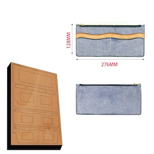 Semplice borsa interna per carte di credito, stampo per fustellatura in pelle, set di fustelle per coltelli in pelle, set di fustelle per punzoni fai da te in pelle, set di utensili Kraft per artigianato in pelle