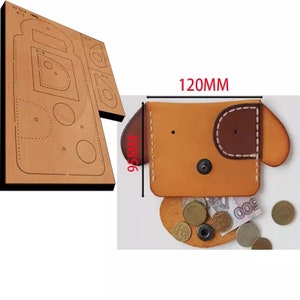 Molde troquelado para cortar bolsas de tarjetas con forma de perro, juego de troqueles y perforadoras de cuero para cachorros, juego de herramientas Kraft para manualidades de cuero con animales