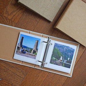 Fuji Polaroid Instax Square Films Album,Personalized Travel Adventure Book,Transparent Pockets Inside Pages for Slip In Christmas Albums,