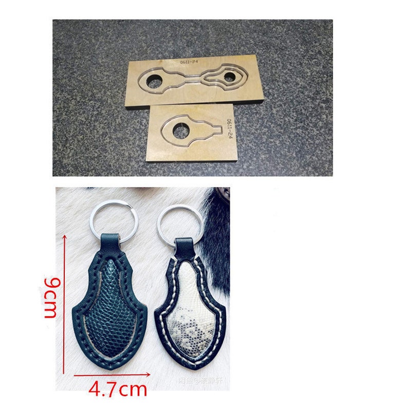 Inlaid Keychain Leather Cutting Die Cut Moldcustom Leather Etsy