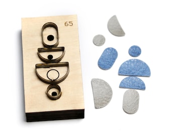 Geometric Leather Cutting Die, Custom Size Earrings Mold, Sizzix Handcraft Tools