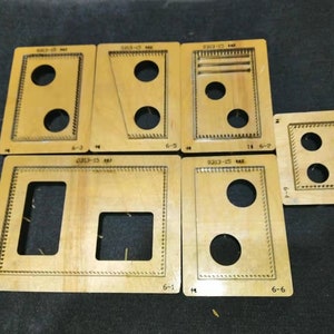 Sacchetto per carte, portamonete, portafoglio Stampo per fustellatura in pelle, Set di fustelle per punzonatura in pelle personalizzate, Strumento Kraft per artigianato in pelle, Taglierine fatte a mano