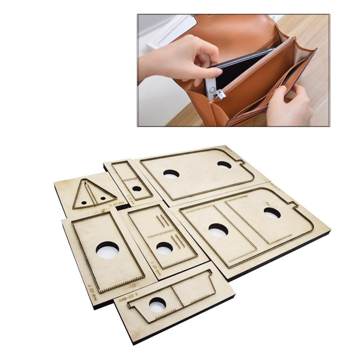 Long Wallet Custom Leather Punch Die Setclutch Leather Etsy