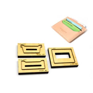 Paquet de cartes en cuir Simplicity, moule découpé, sac pour cartes en cuir bricolage, ensemble de matrices de perforation, ensemble d'outils pour travaux manuels en cuir kraft