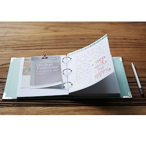 Álbum de recortes de tapa dura A5, álbum de fotos con aro interior, libro de visitas de boda, álbum de recuerdos fotográficos Instax con encuadernación en espiral, álbum de colección Kraft en blanco