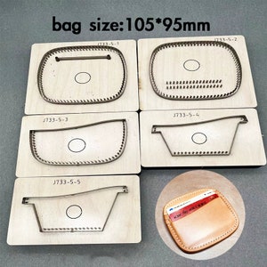 Set di fustelle per fustelle in pelle per piccoli portafogli fai da te, stampo per fustelle in pelle per borse di carte, strumento Kraft per artigianato in pelle