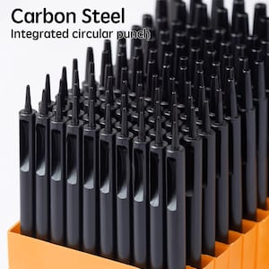 Carbon steel integrated circular punch, Leather punching machine with titanium plated round punch, DIY handmade leather punching machine,