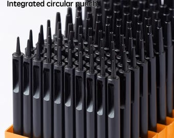 Carbon steel integrated circular punch, Leather punching machine with titanium plated round punch, DIY handmade leather punching machine,