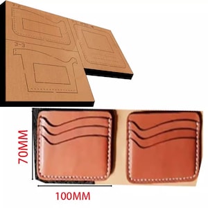 Confezione di carte semplice in pelle, stampo per fustellatura, set di punzoni fai da te per pelle, set di utensili Kraft per artigianato in pelle