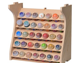 Paint storage rack, model tool storage rack, GW dedicated paint bottle storage rack, Wooden tool shelf,Leathercrafts Tools Display Holder