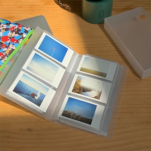 Fuji Polaroid Mini-Fotoalbum, kundenspezifisches Einband Transparent Shell Album, Ticket-Aufbewahrungs-Reisealbum, 240 Fotos können eingefügt werden
