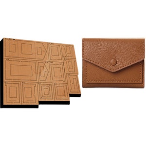 Porte-cartes Multiples Lederstanzform, DIY-Umschlagform Leder Stanzform Set, Lederhandwerk Kraft-Werkzeugset