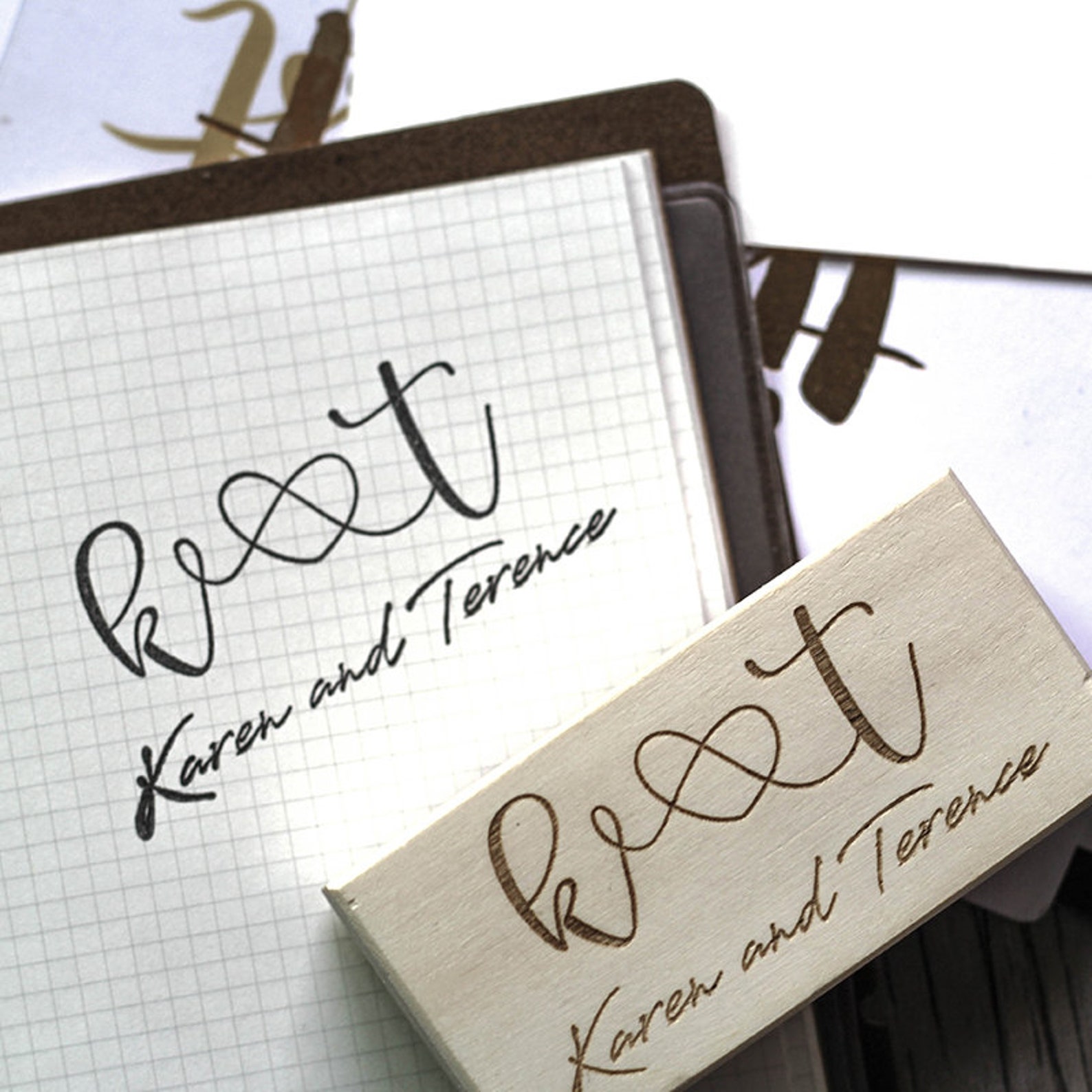 Custom Wood Stampcustom Rubber Stampspersonalized Logo Wood Etsy