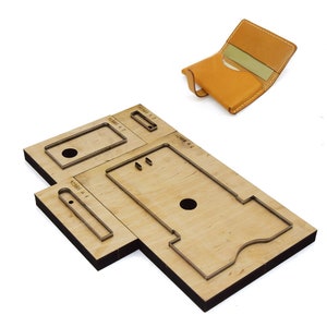 Troquel de corte de cuero con forma de monedero de tarjeta personalizada, molde de troquelado de cuero, herramienta Kraft para artesanías de cuero