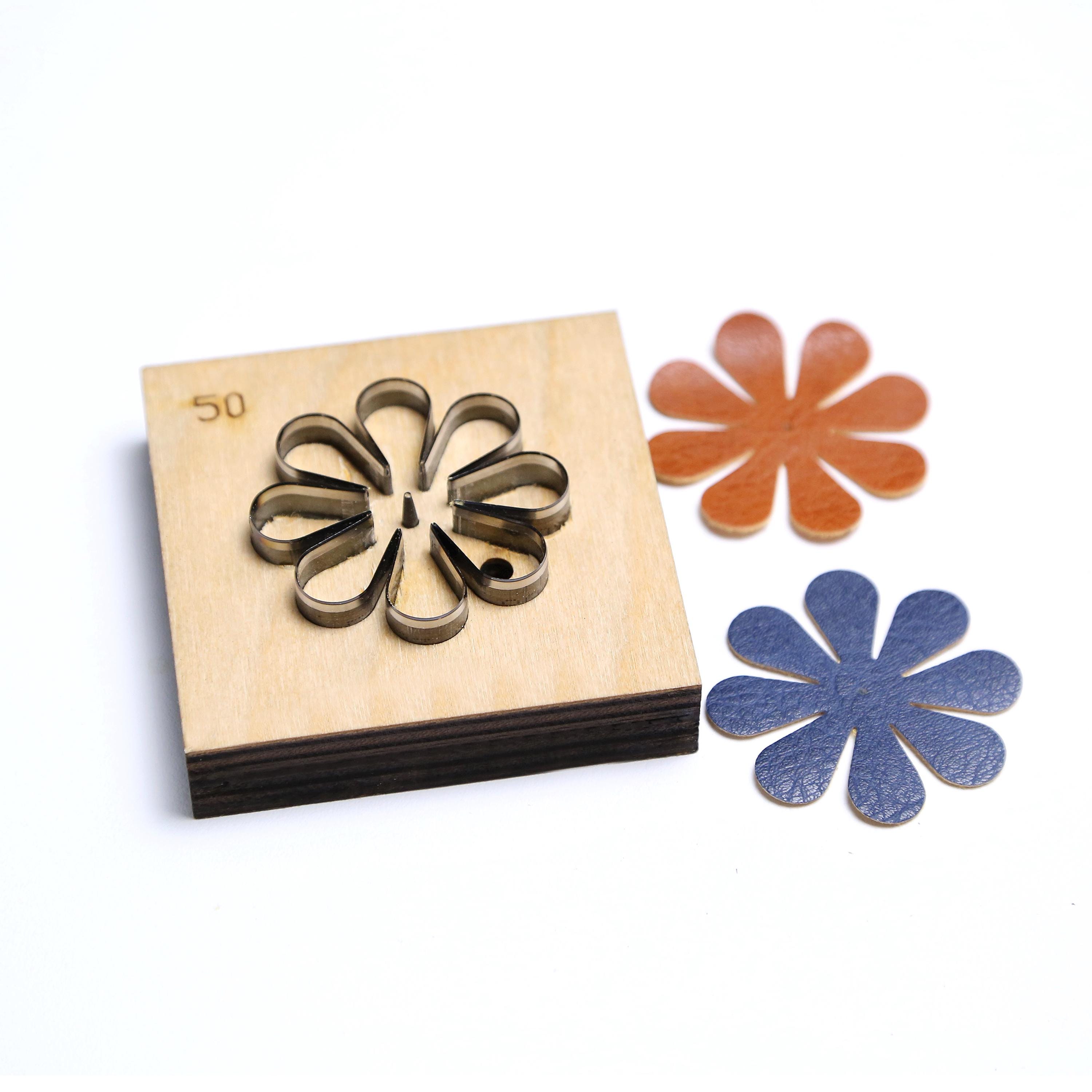 ヴィンテージ　造花用　アートフラワー　鉄型　抜き型　革細工　６点セット Custom Leather Cutting Die,eight Petal Flower Shape Leather Punch