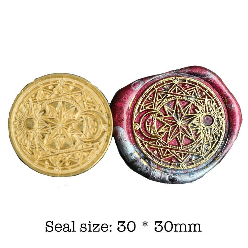 CRASPIRE Timbro Sigillo di Cera Gatto con Fiore Ottone Sigillo di Cera Timbro Sigillo di Cera Floreale Testa in Ottone Rimovibile Manico in Legno per Busta Invito Abbellimento di Nozze Decorazione