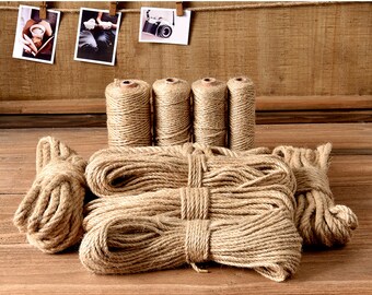 Garneck 10m X 12mm Handworked Jute Rope – Natural Khaki Twine For Crafts, Wedding Décor, Gardening & Gift Wrapping