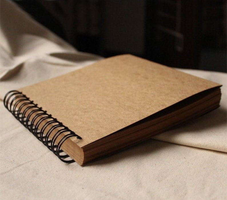 100 Pages Scrapbook Album,Custom printing DIY Handmade Spiral Bound Instax Album,Memory Book,Blank Kraft Book,Wedding Guest Book, image 2