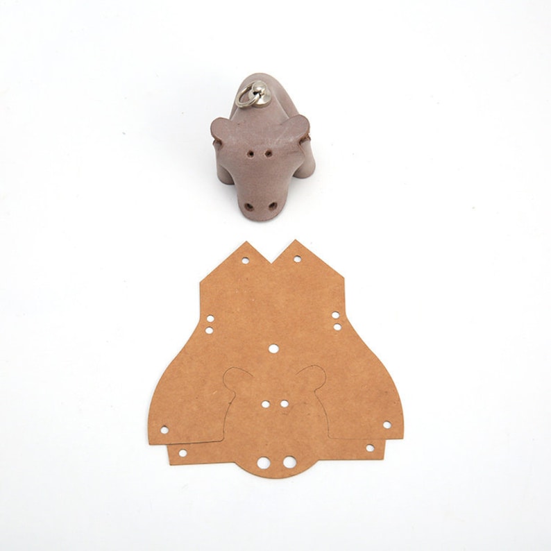 Leather Cutting Die Cut Mold,Animal shape Keychain Leather Punch Die Set,Paper Krafts Template,Cow Elephant hippopotamus Handmade Cutters image 6