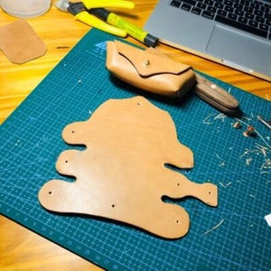 Portachiavi in pelle, borsa, carta, stampo da taglio, fai da te, set di punzoni per pelle, set di utensili Kraft per artigianato in pelle