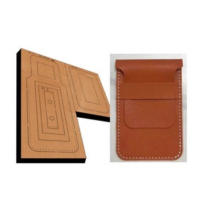Borsa per carte con copertina ribaltabile Set di fustelle, borsa per carte fai-da-te Borsa per taglio in pelle, stampo per fustellatura, strumento Kraft per artigianato in pelle