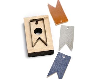 leather label Die cut, Leather bookmark Punch Cutter Mold Crafts Kraft Tool