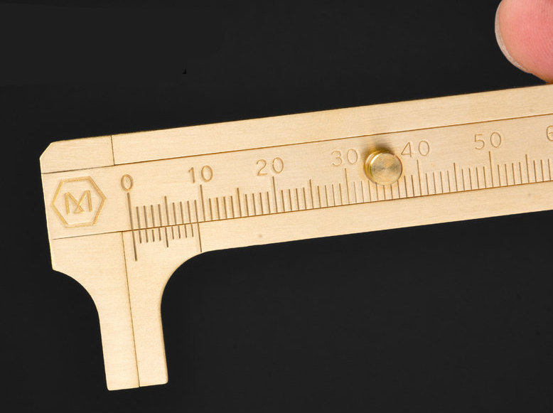 UNTERING Mini Brass Sliding Gauge Vernier Beads Jewelry - View #6