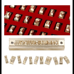 Juego de sellos de cuero con alfabeto, números y símbolos, sello de cobre intercambiable personalizado, sello de madera para cuero con ranura en T
