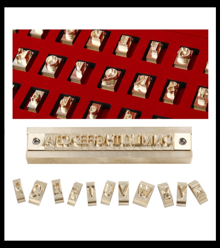  Hicello 26pcs/Set Brass Alphabet Letter Font Stamp