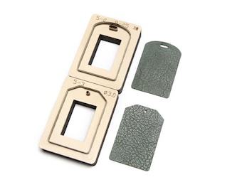 Tag Shape Leather Cutting Die Set,Round Corner Luggage Leather Cutting Die Wood Cut Mold,Punch Dies Leather Crafts Kraft Tool